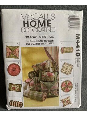 McCall's Misses Decorative Pillows Sewing Pattern M4410 Uncut